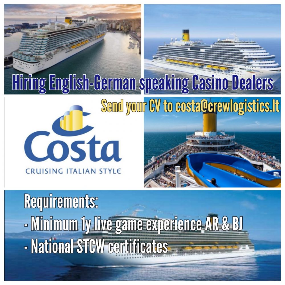 costa cruise job vacancy